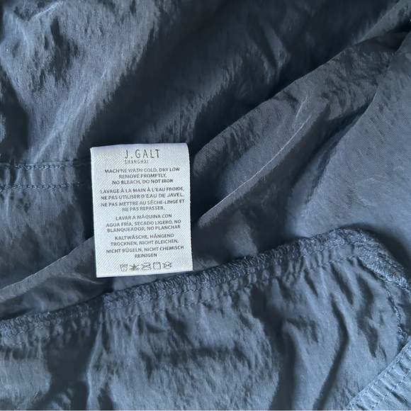 Black Windbreaker with Red and White Stripes - Picture 2 of 5